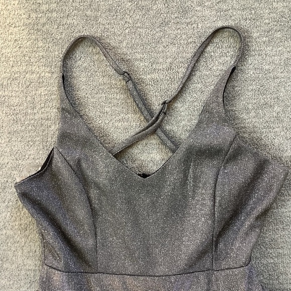 Bailey Blue Silver Sparkly Bubble Hem Dress Sz. Jr. S - Picture 8 of 8